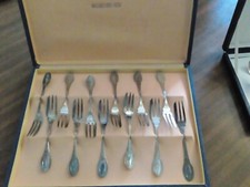 Servizio di 12 forchettine di argento anni '60