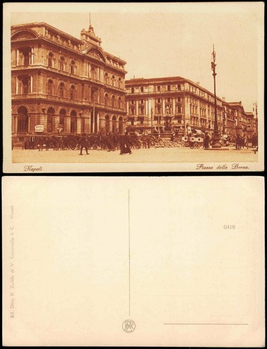 Cartolina napoli piazza - cartolina,