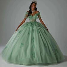 Abito romantico verde
