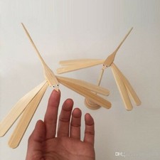 X5 LIBELLULA IN BAMBU NATURALE EQUILIBRIO GIOCO BAMBINI SOPRAMMOBILE ARTIGIANALE