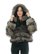 Giacca bomber in pelliccia di