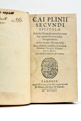 Livre ancien plinius - ancien, secundus