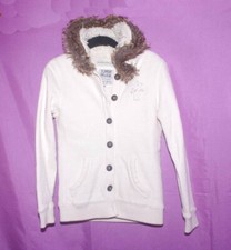 CARDIGAN GIACCA  IMBOTTITA PELO ECOLOGICO CAPPUCCIO ST. DIEGO PANNA M