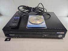 Panasonic DMR-EZ48V registratore DVD lettore VHS VCR con telecomando, cavi e DVD vuoti