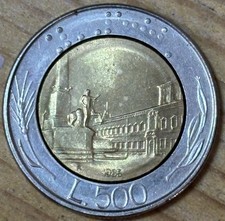 Moneta 500 Lire Piazza