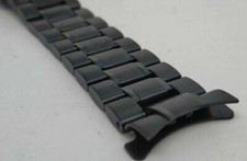 CINTURINO ACCIAIO PVD NERO TIPO SPEEDMASTER CON PERNI ALTA QUALITA' ANSA CURVA