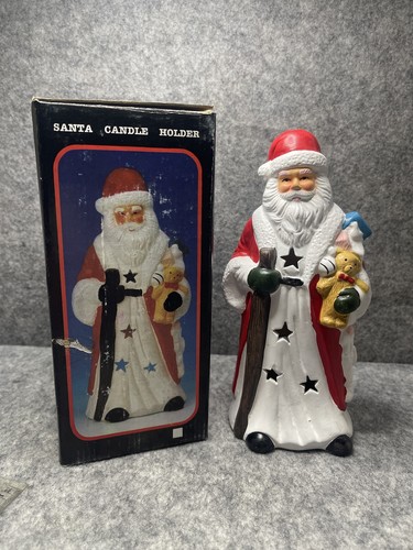 Portacandele babbo natale - portacandele, con