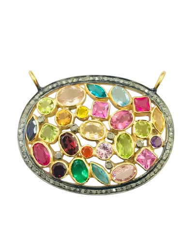 Ciondolo pavé multi tormalina - multi,