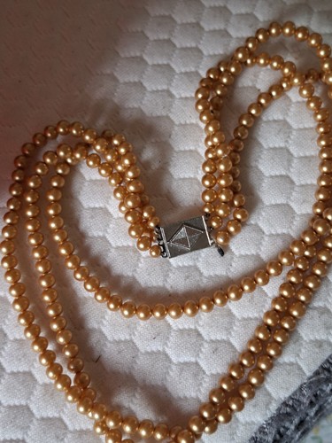 Collana donna tre fili perle