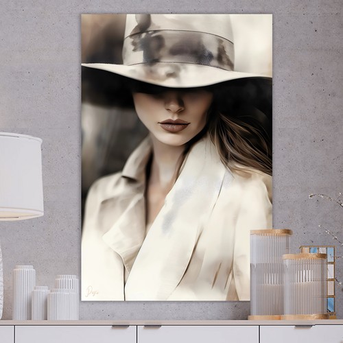 Quadro fashion art donna con - quadro,