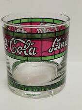 BICCHIERE COCA COLA LIBERTY TIFFANY VINTAGE VERRE GLASS COKE DECORI 