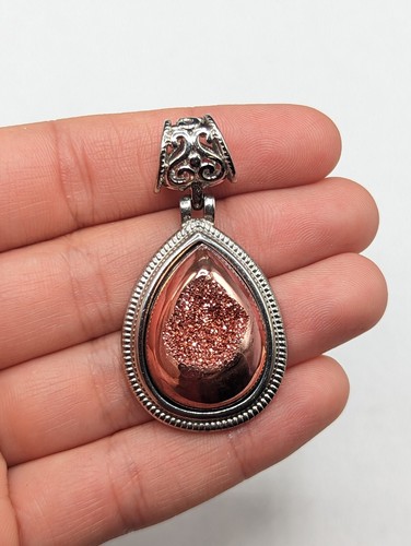 Ciondolo pera goccia druzy - a,