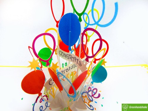 Biglietto auguri pop up - auguri,,