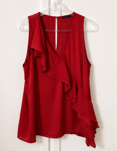 Sisley blusa smanicata rossa - sisley,