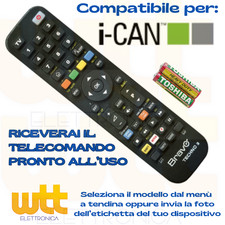 TELECOMANDO UNIVERSALE per DECODER SATELLITARE, DVB-T2 I-CAN ICAN SCEGLI MODELLO