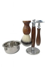 Kit barba in legno pennello +