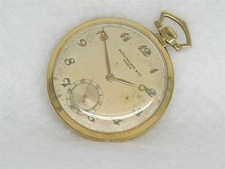 OROLOGIO DA TASCA VINTAGE DA UOMO ORO 18K PATEK PHILIPPE 45MM, TRIPLO FIRMATO, FUNZIONANTE!