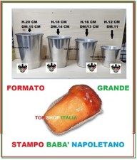 FORMA STAMPO PER BABA' NAPOLETANO GRANDE ALLUMINIO DOLCE H.20 18 16 12  (7 2025)