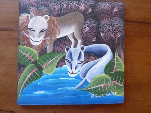 Pittore haitiano firmato - , a
