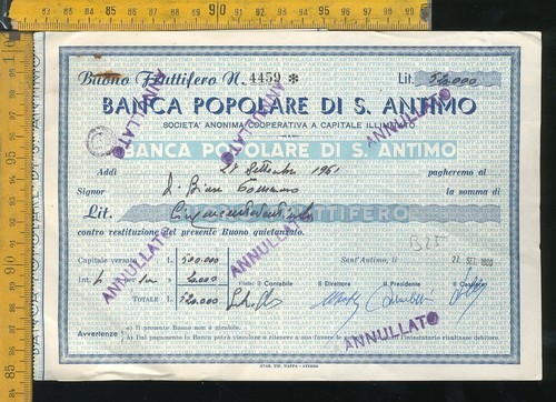 Certificato azionario buono - certificato,