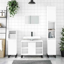 vidaXL Armadietto Bagno Bianco