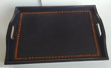 Vassoio legno dipinto - vassoio, 44x31