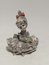 Statuetta Peltro Cesellata