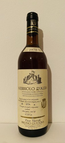 1978 vino nebbiolo alba - nebbiolo, d’alba