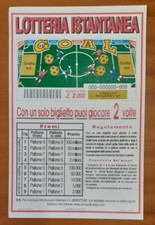 VECCHIA LOCANDINA GRATTA E VINCI DA COLLEZIONE: GOAL (cm 20 x 32)