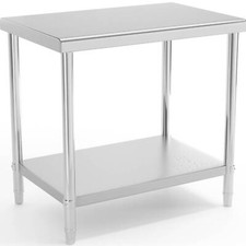 Tavolo Inox Banco Da Lavoro Cucina 210 kg Professionale Inossidabile 90 x 60 cm