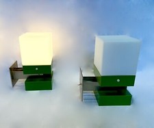 Coppia applique  vetro