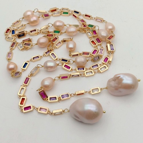 Collana catena lunga perle - catena,
