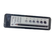 Faber Castell Scatola metallo 6 matite CASTELL9000 gradazioni assortite