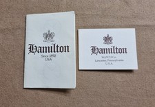 Hamilton Lancaster vintage warranty blank and instruction booklet from 1980 nos