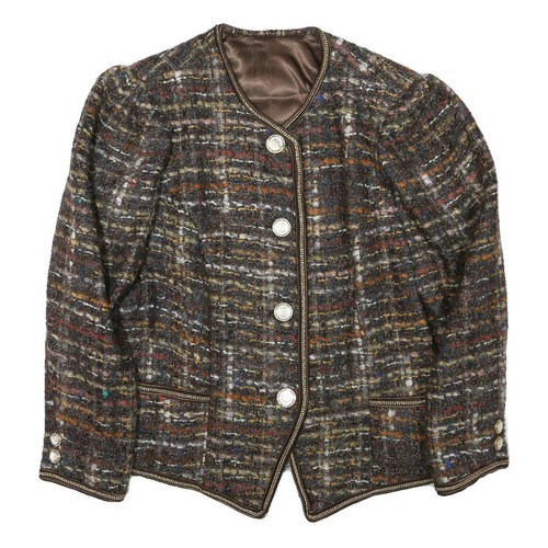 Giacca donna marrone lana - marrone,