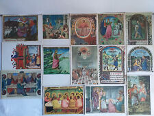 lotto 14 cartoline tematiche artistiche religiose - formato grande - a colori