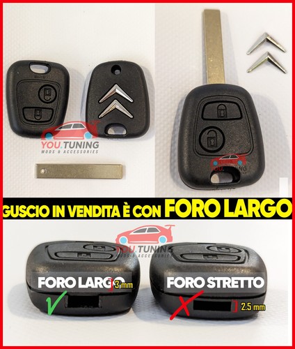 Guscio chiave 2 tasti - guscio,+,