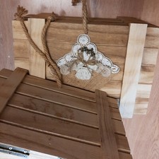 COPPIA DI  Cassette di Legno con manici in corda e coperchio  POCO USATE