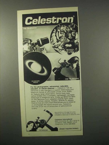 Pubblicità celestron 1980 - pubblicità,