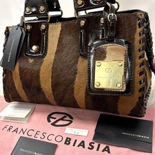 Borsa Francesco Biasia in pelle di pitone con sigillo Takashimaya, autentica