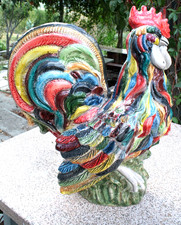 Ceramica caltagirone gallo - ceramica,