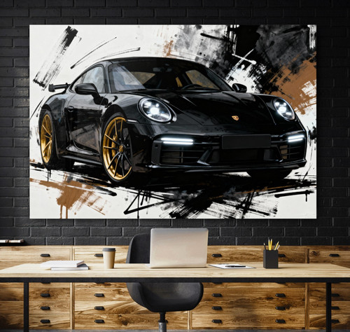 Quadro astratto porsche - porsche,, arte