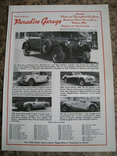Paradise garage classic car - paradise,