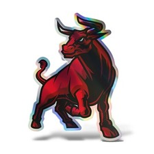 Sticker Olografico Fluo TORO