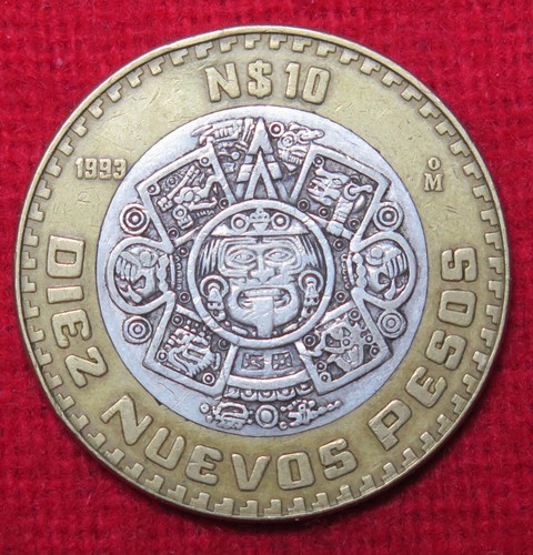 Moneta pesos 1993 10 - 10,