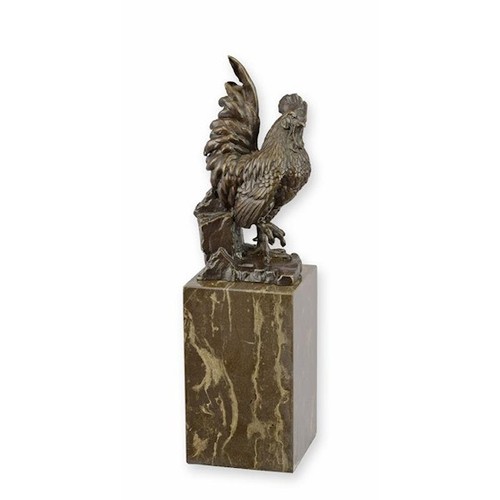 Scultura bronzo un - di, gallo