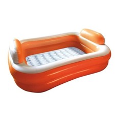 Piscina Rettangolare 2 Tubi + 2 Cuscini Fondo Gonfiabile Cm 200X150X50 H Btx