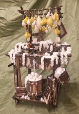 Presepe Napoletano banco casaro in cera  KRIPPEN,CRECHE,BELEN,dolly