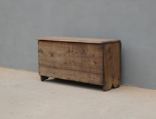 Cassapanca panca rustica mobile contenitore in larice, fine '800 - L 98 cm!