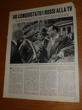 MARIO DEL MONACO ANNO 1959 clipping ritaglio articolo CONQUISTATO RUSSI ALLA TV